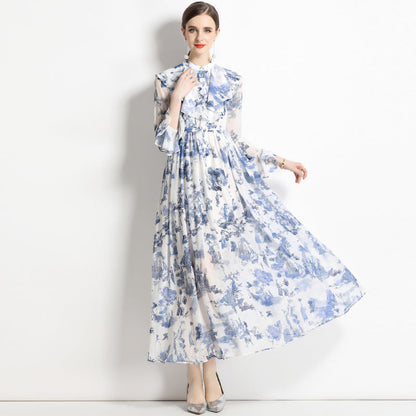 Gabby | Abito Elegante con Stampato di Tinta