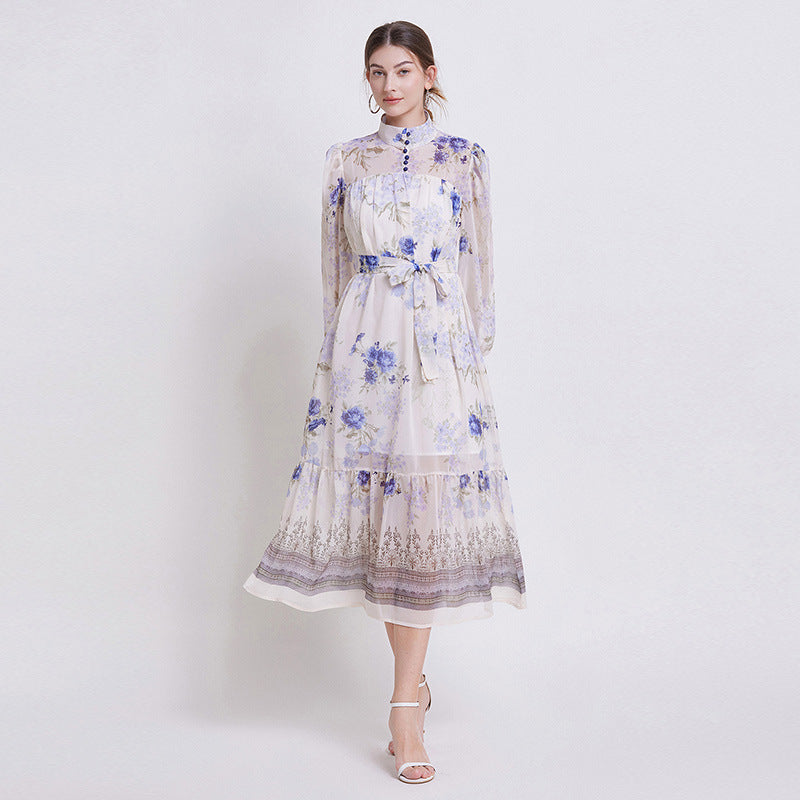 Sarah | Abito di Chiffon Floreale Elegante