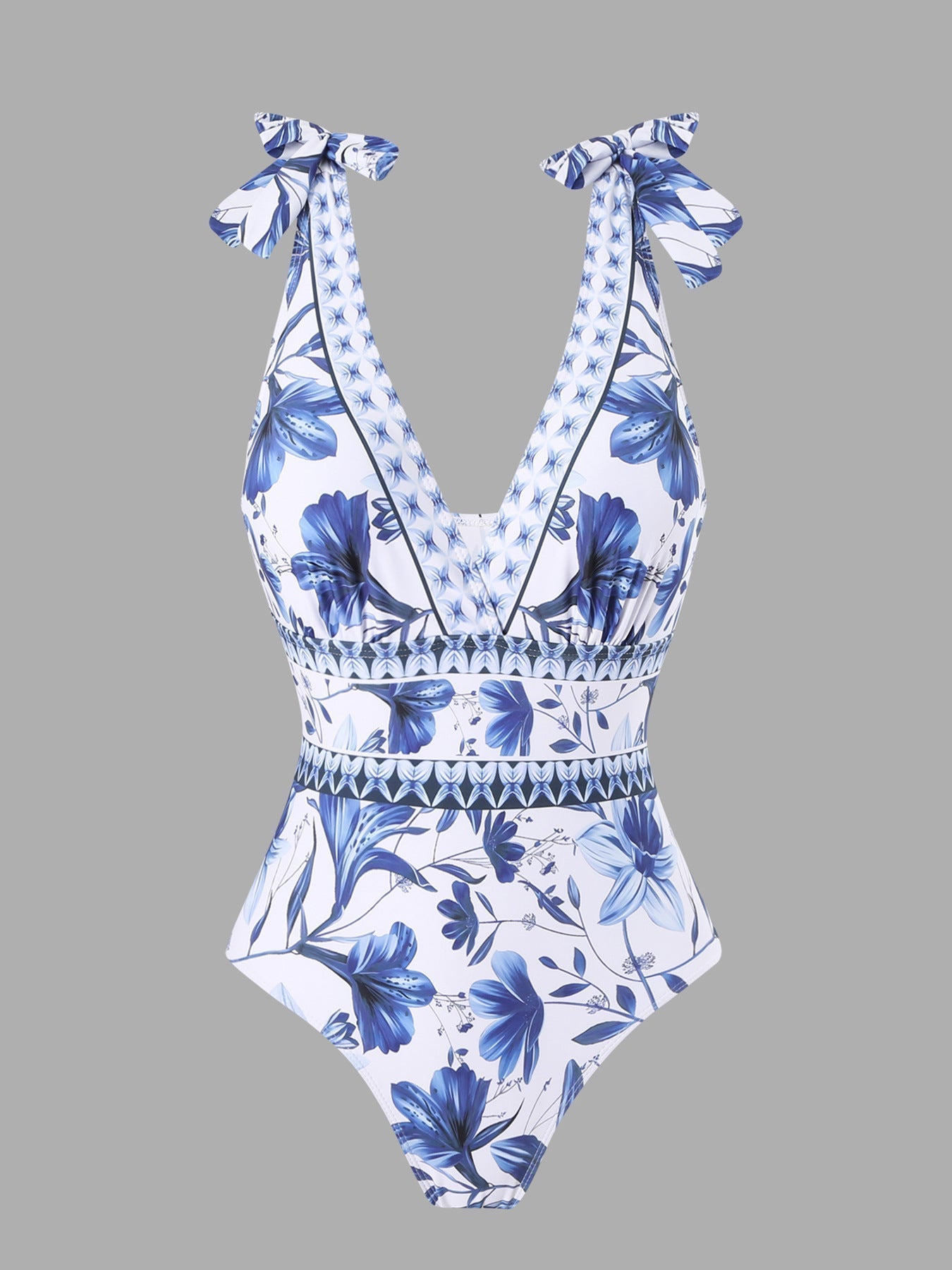 EMBERLY – GONNA A PORTAFOGLIO DI PORCELANA BLU E BIANCA