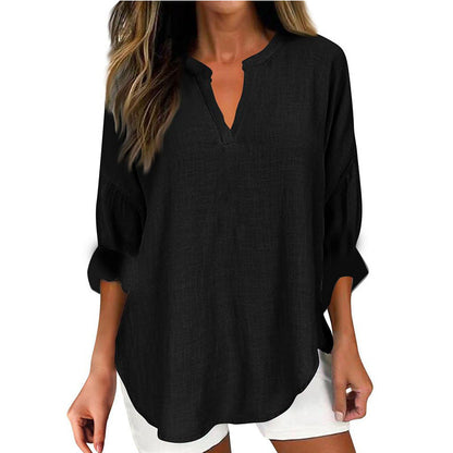 Hazel – Blusa di Collo Notch dal taglio rilassato