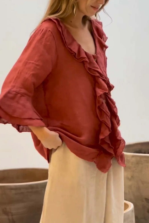 Primula – Blusa Tunica con Volant