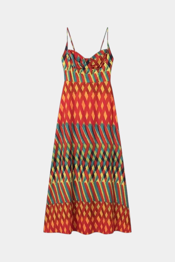 Océana Abito maxi Halter Abstracto