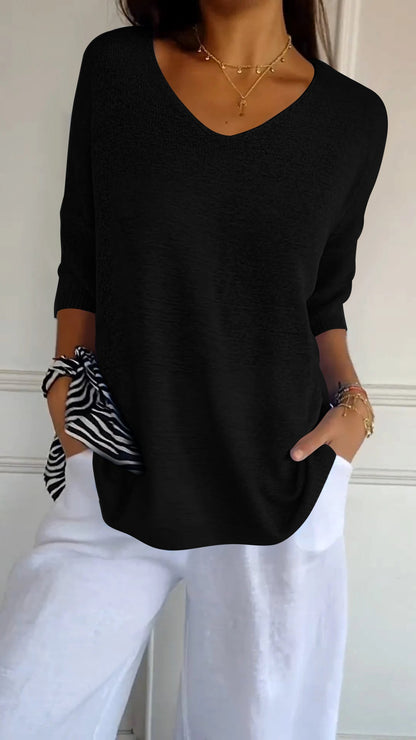 Top Primaveral con scollo a V