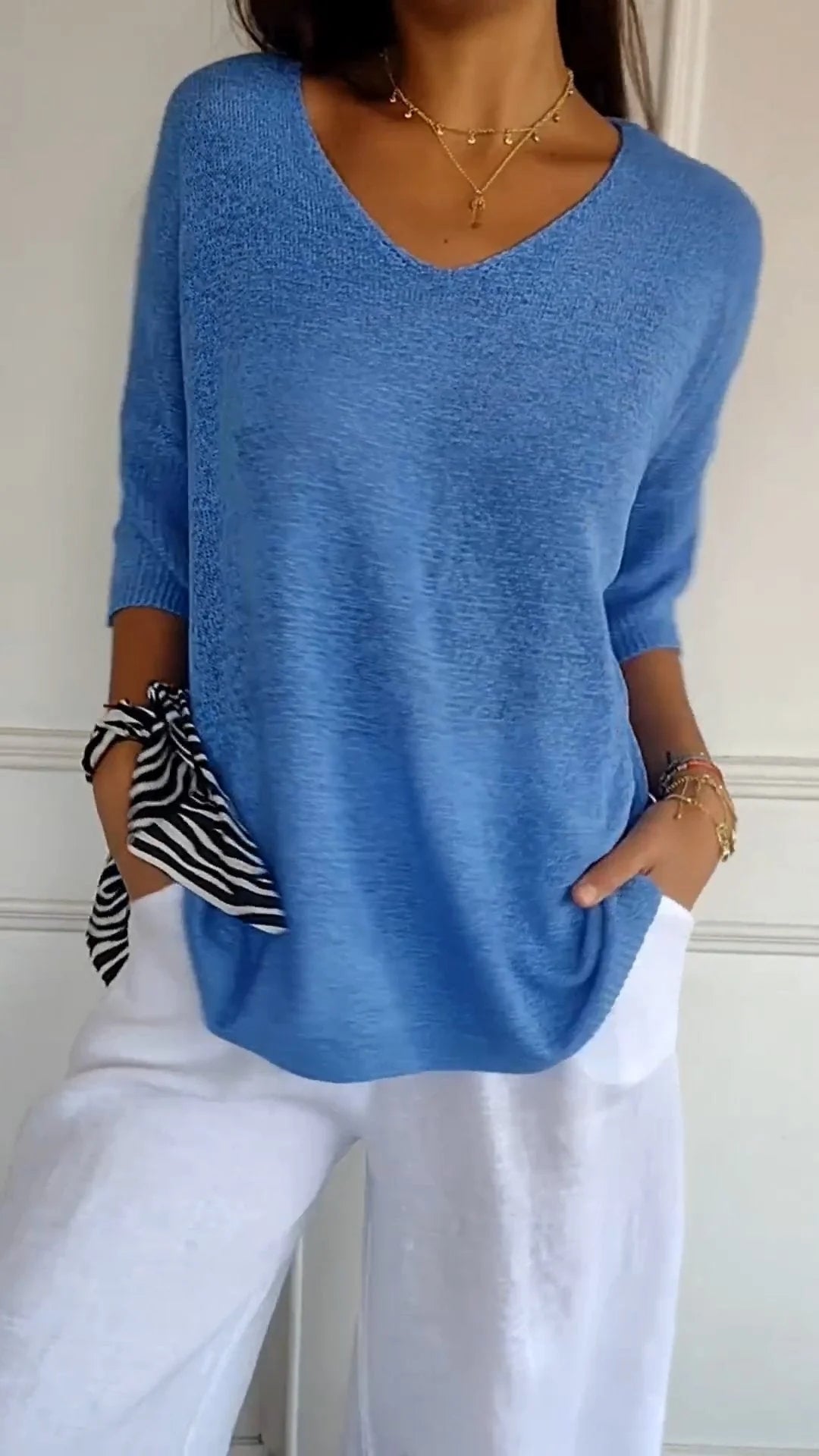 Top di Primavera con scollo a V