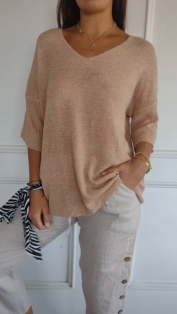 Top di Primavera con scollo a V
