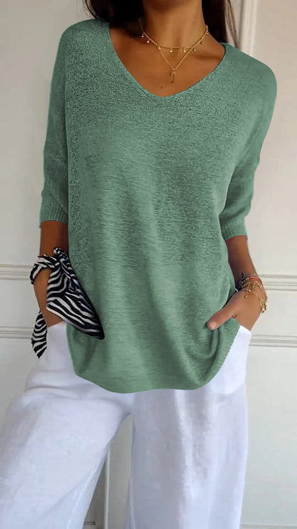 Top di Primavera con scollo a V