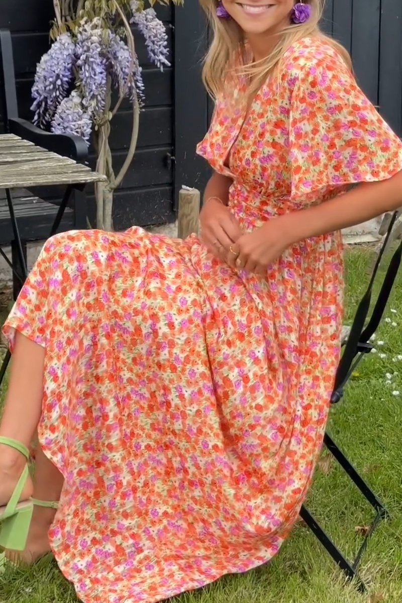 Fe | Abito lungo Elegante Con Fiori