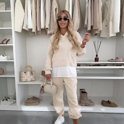 MIRELITHYN – SET DI FELPA CASUAL CON CAPUCHA DI AVELLANA