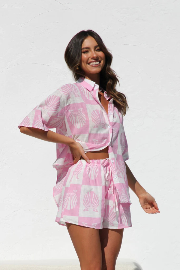 AVANYA – SET DI CAMICIA E SHORTS DI ESTATE TENDENCIA