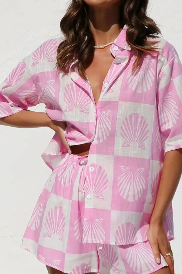 AVANYA – SET DI CAMICIA E SHORTS DI ESTATE TENDENCIA