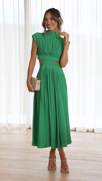 Quincy | Abito Midi con Corte e Tasche