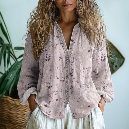 Brianna | Elegante Camicia vintage con Design floreale