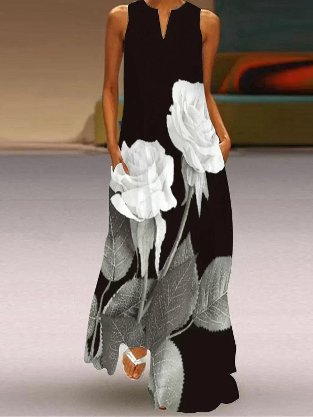 MONICA – ABITO MAXI FLORECER IN SILENCIO