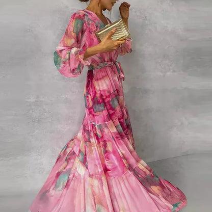 Grace™ - Abito Floreale Elegante Fatto a mano