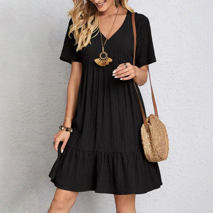 Hadley - Abito mini con Volant Boho Chic