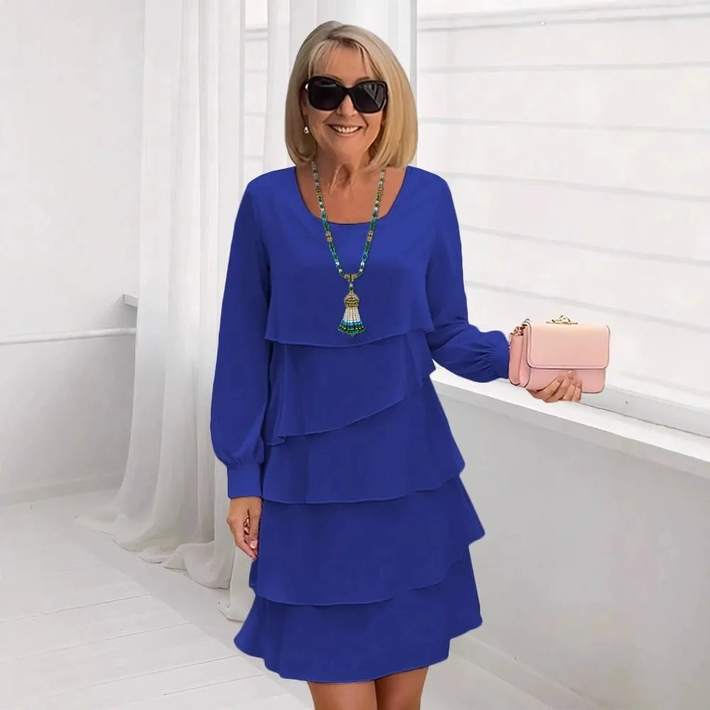 Margaret | Abito elegante Con Maniche lunghe e Volant