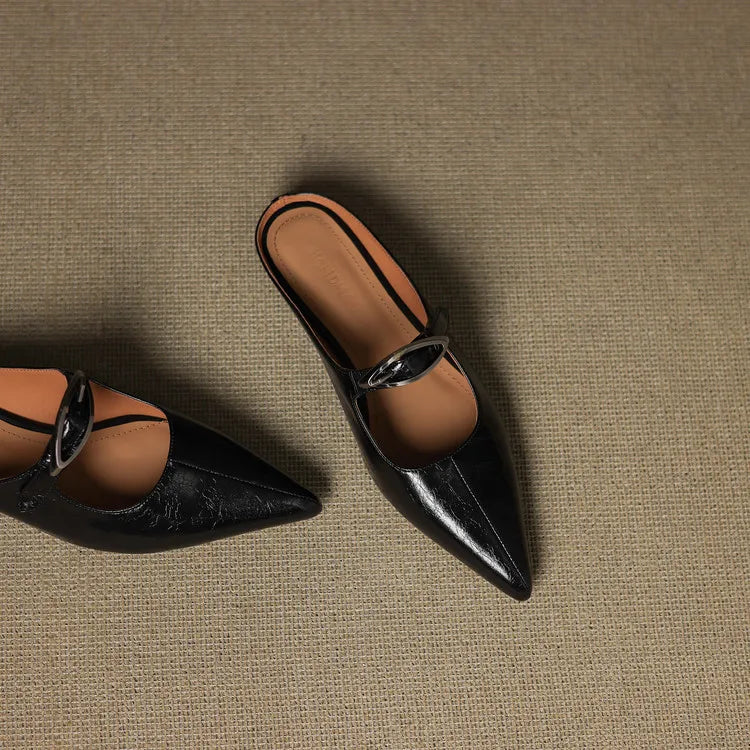 Clara – Mules in pelle naturale