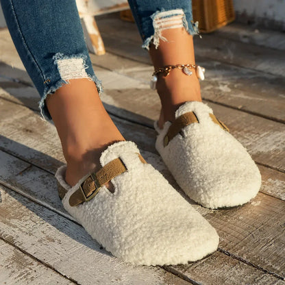 Sneakers di Donna Slip-On con Detalle di Fibbia e Comfort Morbida e Acogedor