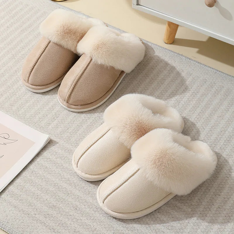 Pantofole di Interna di Felpa da donna con Revestimiento Morbida e Comfort Acogedor