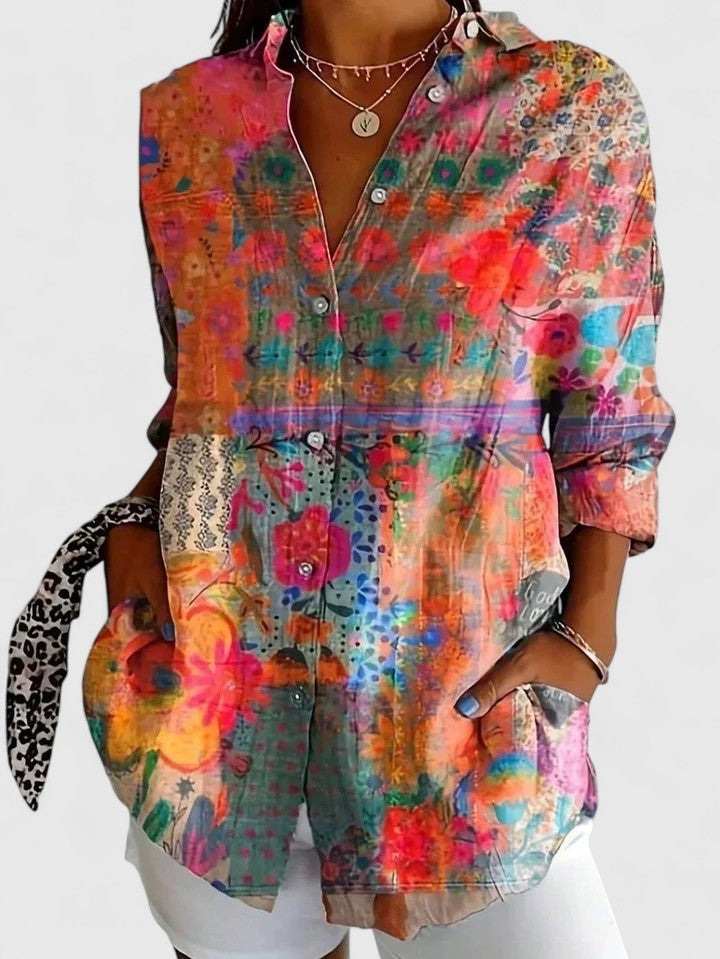 Anica - Blusa Artistica Vivaz con bottoni
