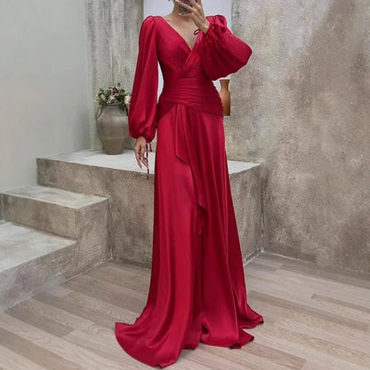 Aubrie - Abito maxi elegante e Fluido