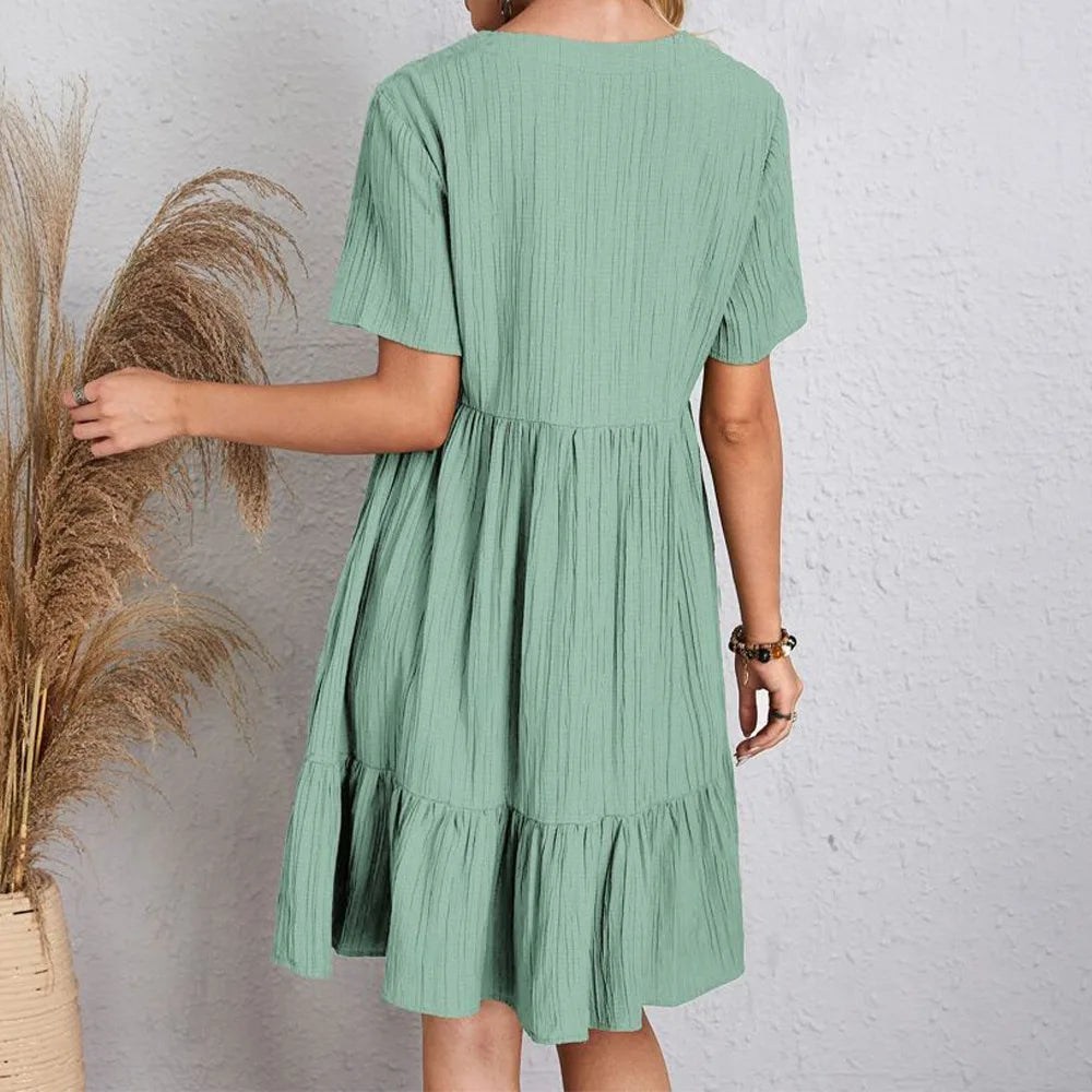 Hadley - Abito mini con Volant Boho Chic