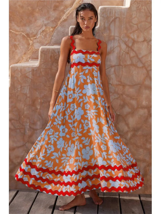 Solana | Elegante Abito maxi Floreale