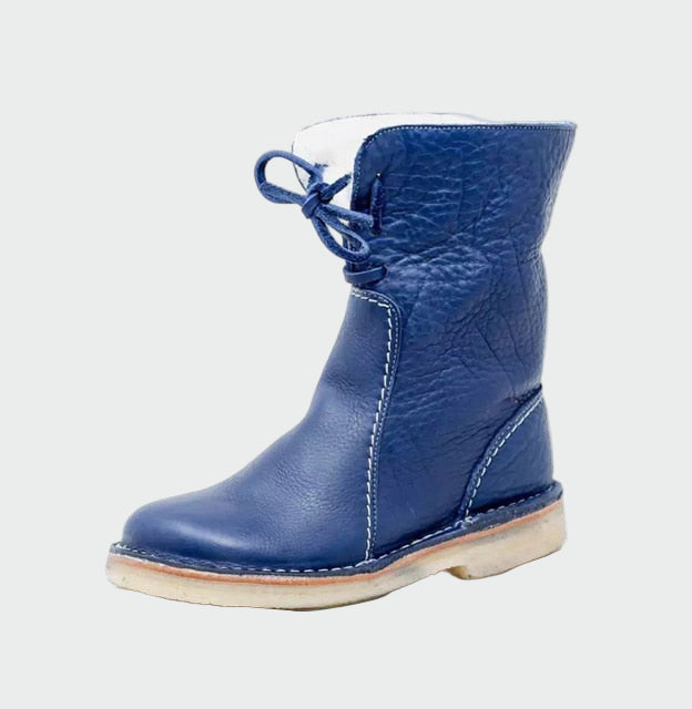 Scarpe di uomo in pelle impermeabili con fodera di lana