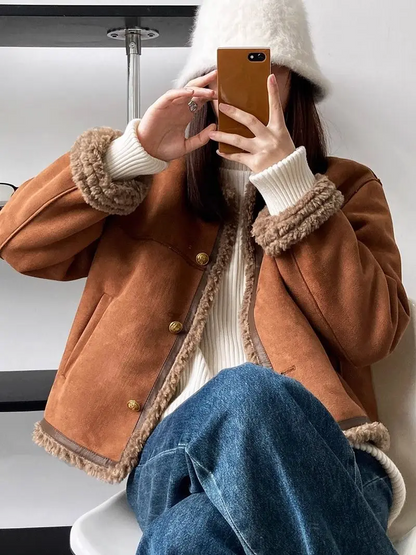 Aspen™ - Giacca di Stile vintage di Camoscio