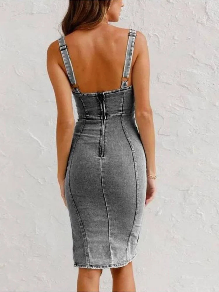 Élodie - Abito elegante in denim