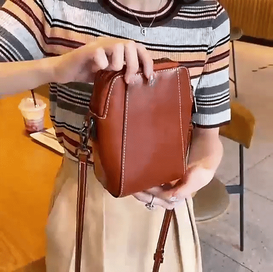 Viena - Mini Borsa di Mano Compatto di Colore tinta unita