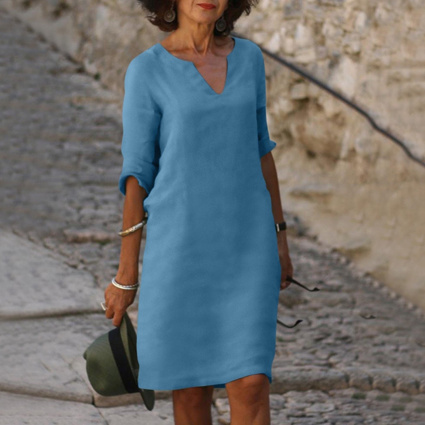 Silvia™ - Abito senza tempo con scollo a V che copre il pancia
