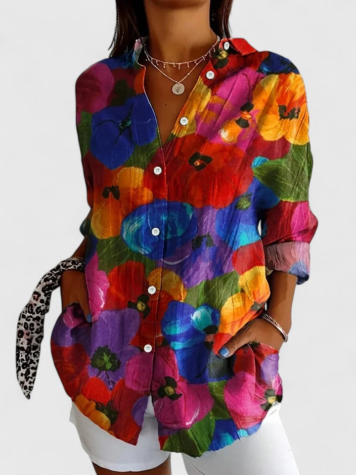 Anica - Blusa Artistica Vivaz con bottoni