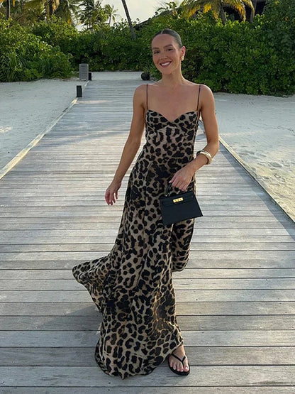 Antonella - Abito maxi di Leopardo