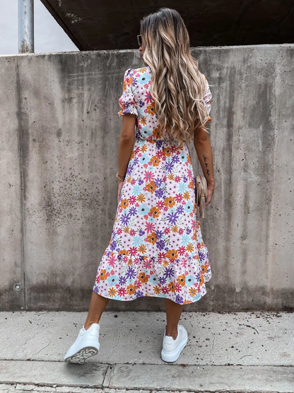 Naila™ - Abito Floreale Elegante