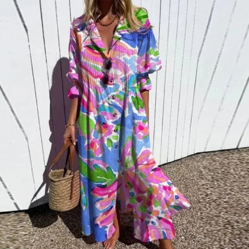 Jessy | Abito maxi Boho di Lusso (Casi agotado)
