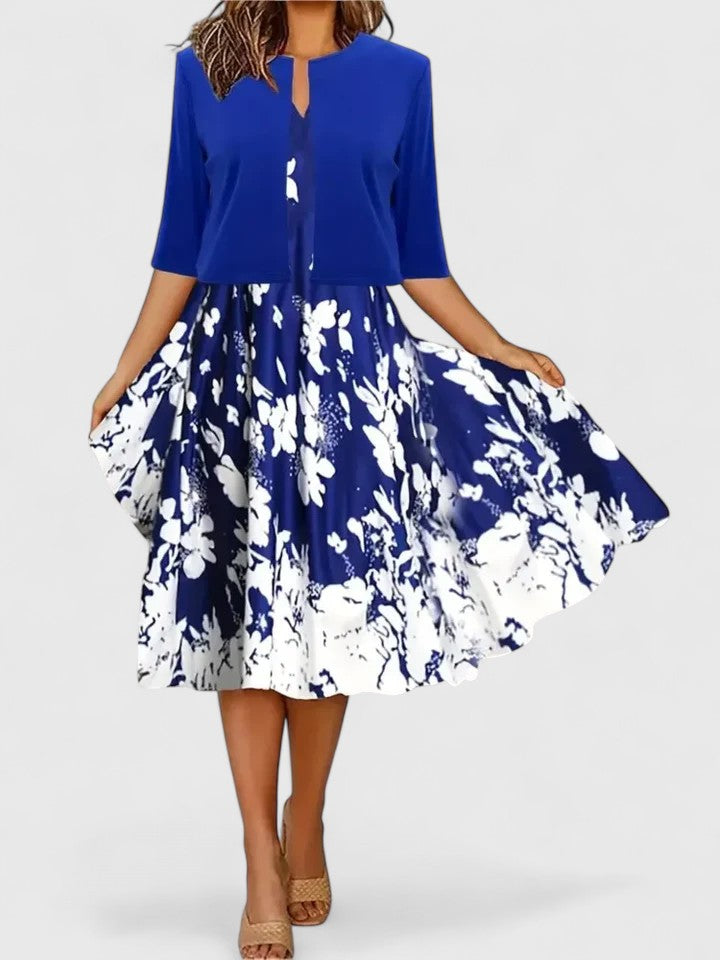 AURORA – ABITO MIDI ELEGANZA IN FLOR