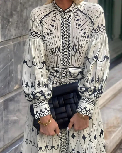 Eulalia - Abito Boho di Collo alto Retrò