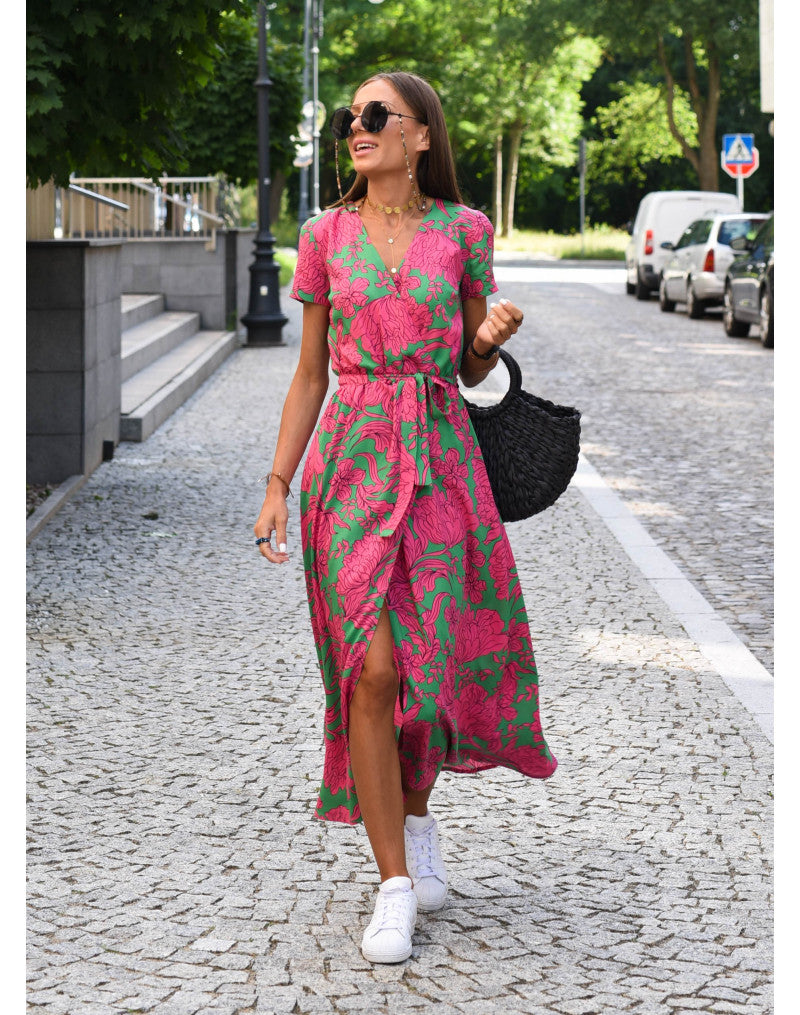 Yasmine | Abito elegante con scollo a V
