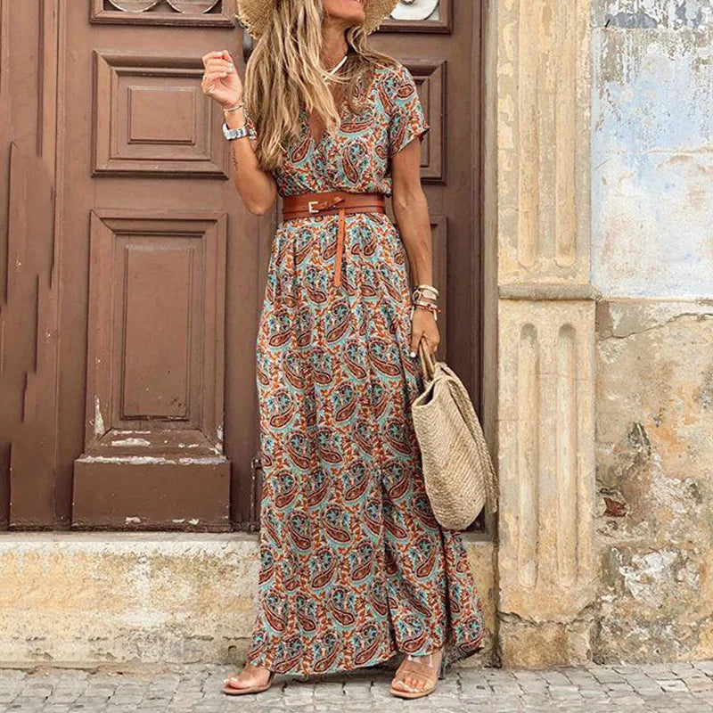 Vivienne | Abito midi Plissettato Floreale