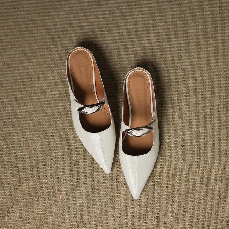 Wilda – Mules in pelle naturale