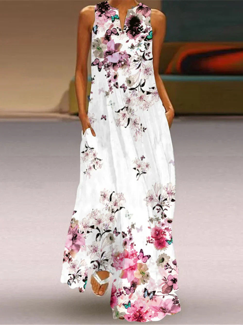 MONICA – ABITO MAXI FLORECER IN SILENCIO