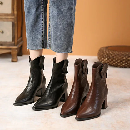 Stivaletti Chelsea con Tacco alto Vintage