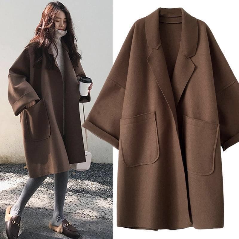 MAURA | Trench di misto lana Oversize
