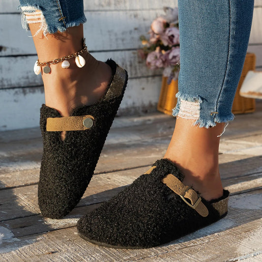 Sneakers di Casa da donna con Detalle di Fibbia e Comfort Morbida e Acogedora