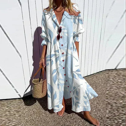 Hannah | Abito di Smock con bottoni Floreali