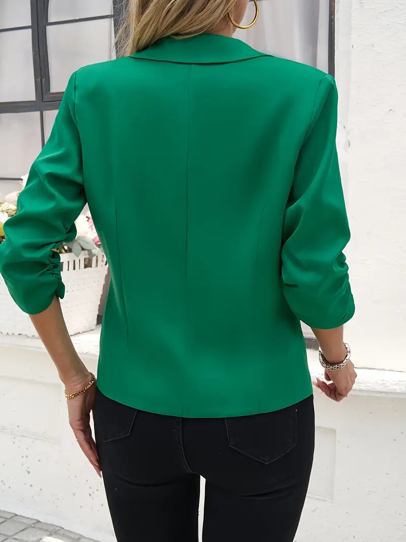 Deva™ | Blusa con maniche drapeadas di tres cuartos