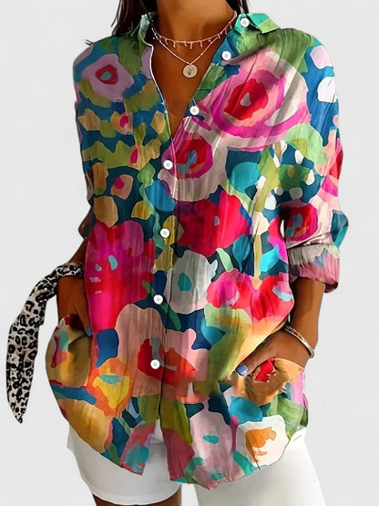 Anica - Blusa Artistica Vivaz con bottoni