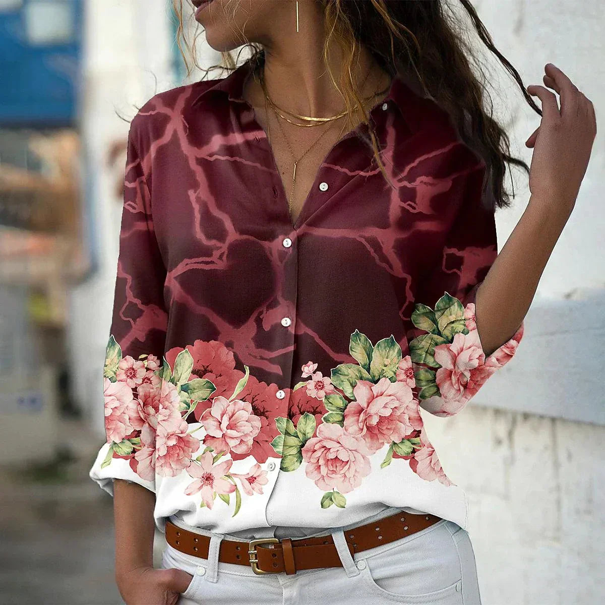 GEERTJE I BLUSA STAMPATA ALLA MODA