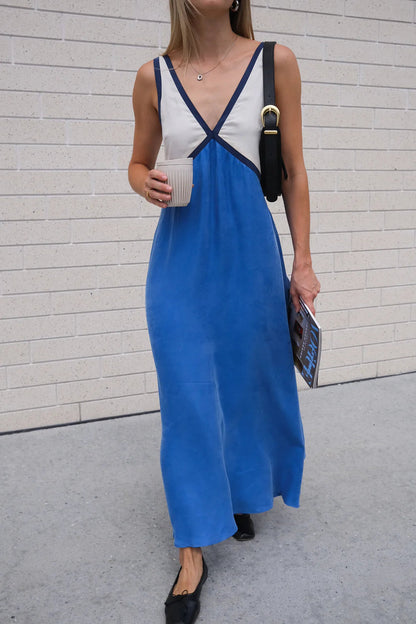 Laken – Abito maxi Leggero con Scollo a V